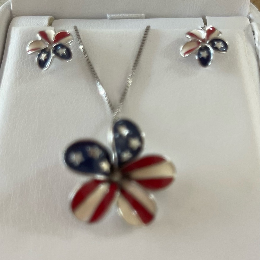 14 k white gold  with enamel